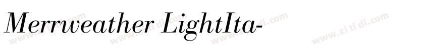 Merrweather LightIta字体转换